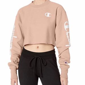 CHAMPION Reverse weave cropped cut off sweatshirt